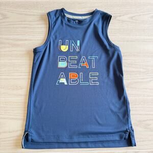 All in Motion Boys Size Small 6–7 Blue Graphic Athletic Sleeveless Top